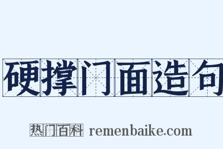 硬撑门面造句是什么意思的图片